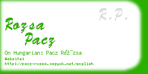 rozsa pacz business card